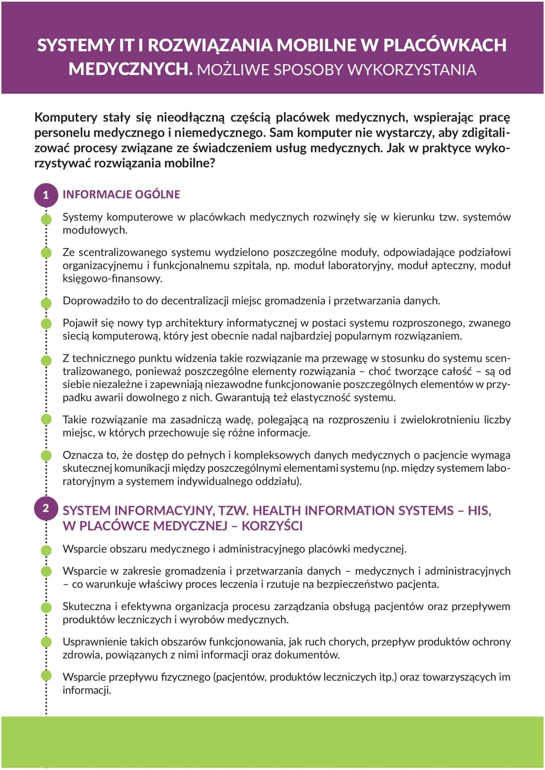 Systemy IT i rozwiązania mobilne w placówkach medycznych