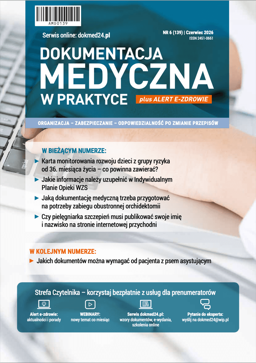 Dokumentacja medyczna w praktyce okładka