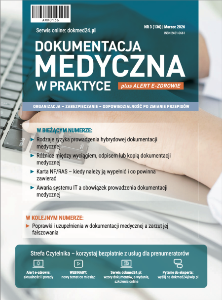 dokumentacja medyczna w praktyce okladka marzec 2026