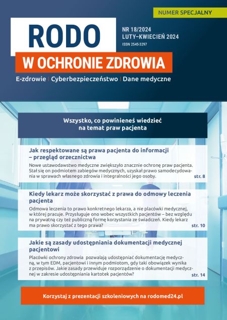 RODO w ochronie zdrowia nr specjalny 18 5MC0018