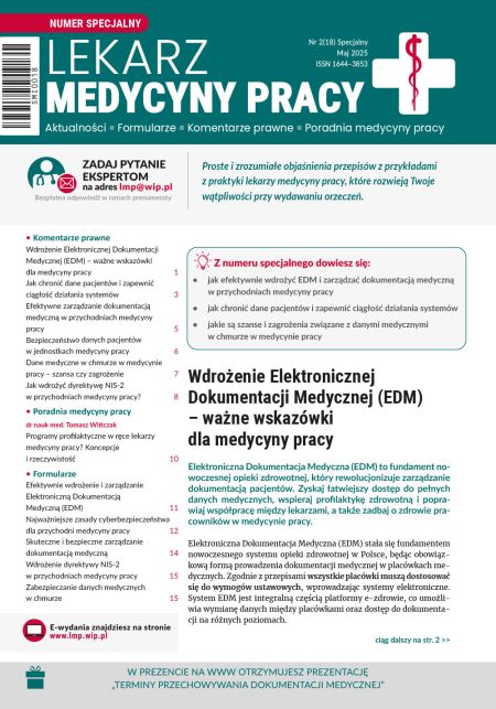 Lekarz medycyny pracy nr specjalny 18 5MI0018